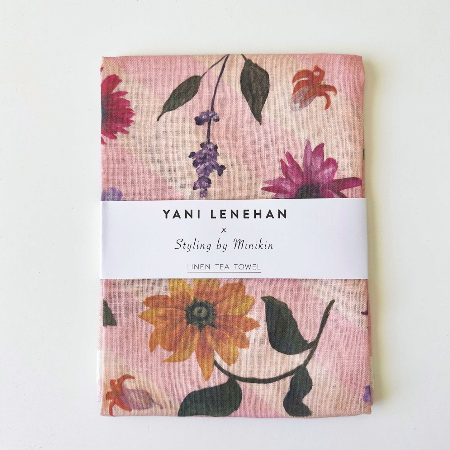100% linen tea towel perfect for mother's day, a housewarming gift and to add a luxurious feel to your kitchen and home