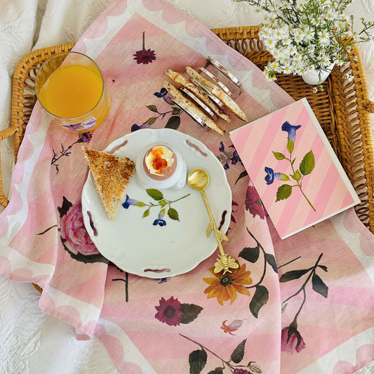 100% linen tea towel perfect for mother's day, a housewarming gift and to add a luxurious feel to your kitchen and home