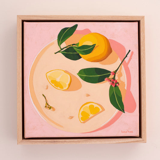 Citrus Whimsy Blush australian oil painting