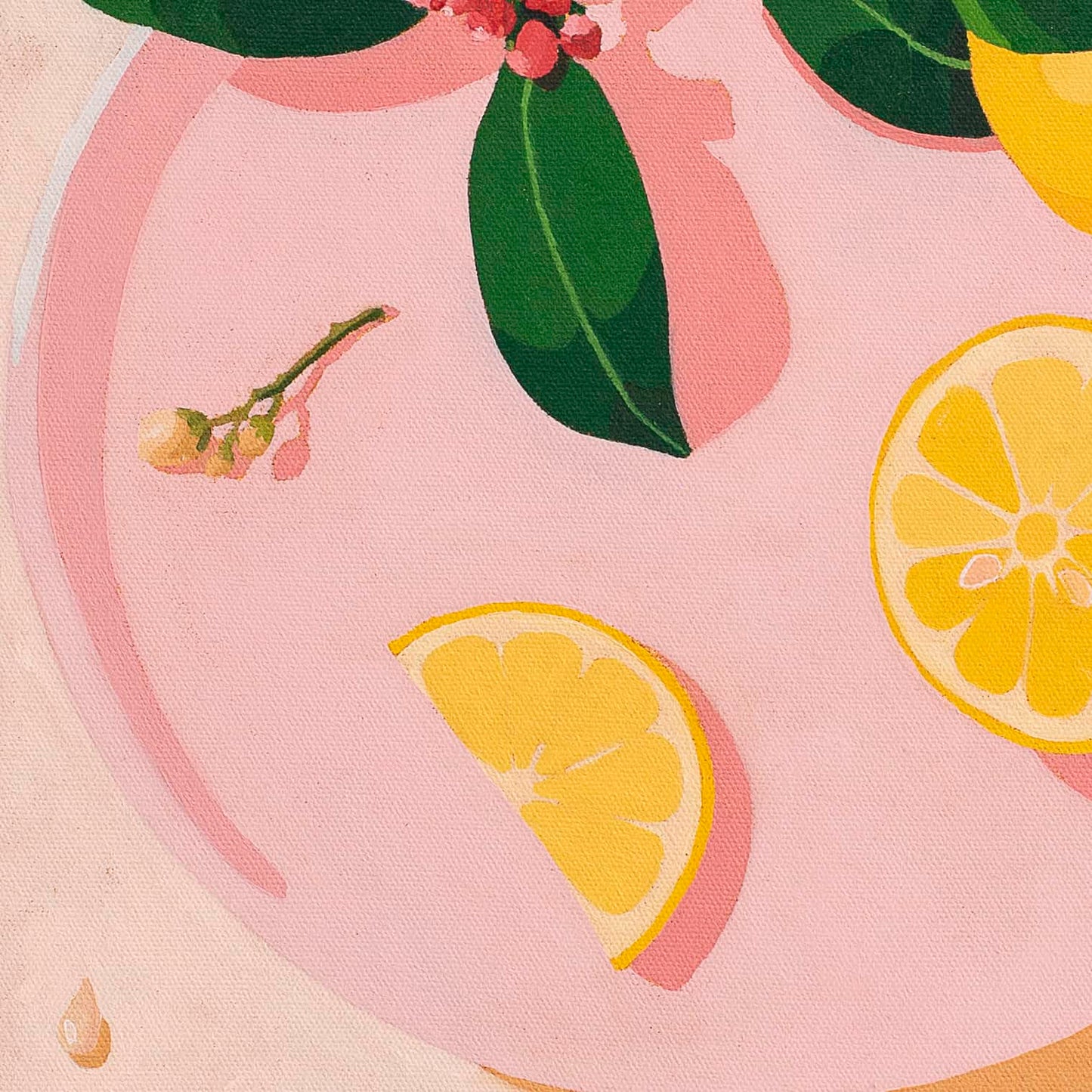 Citrus Whimsy Cream australian oil painting