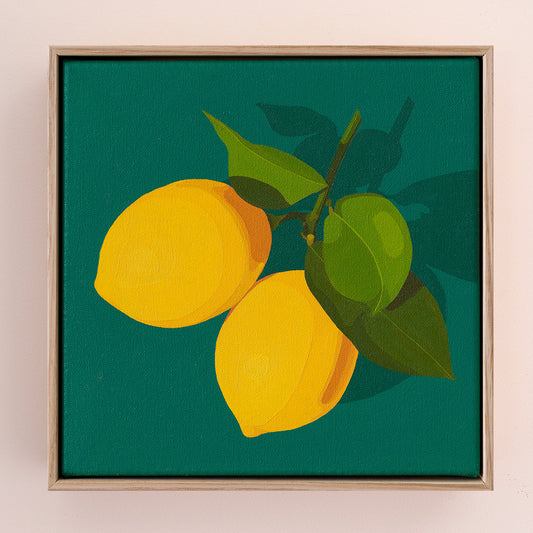 Whimsy Lemons on Teal