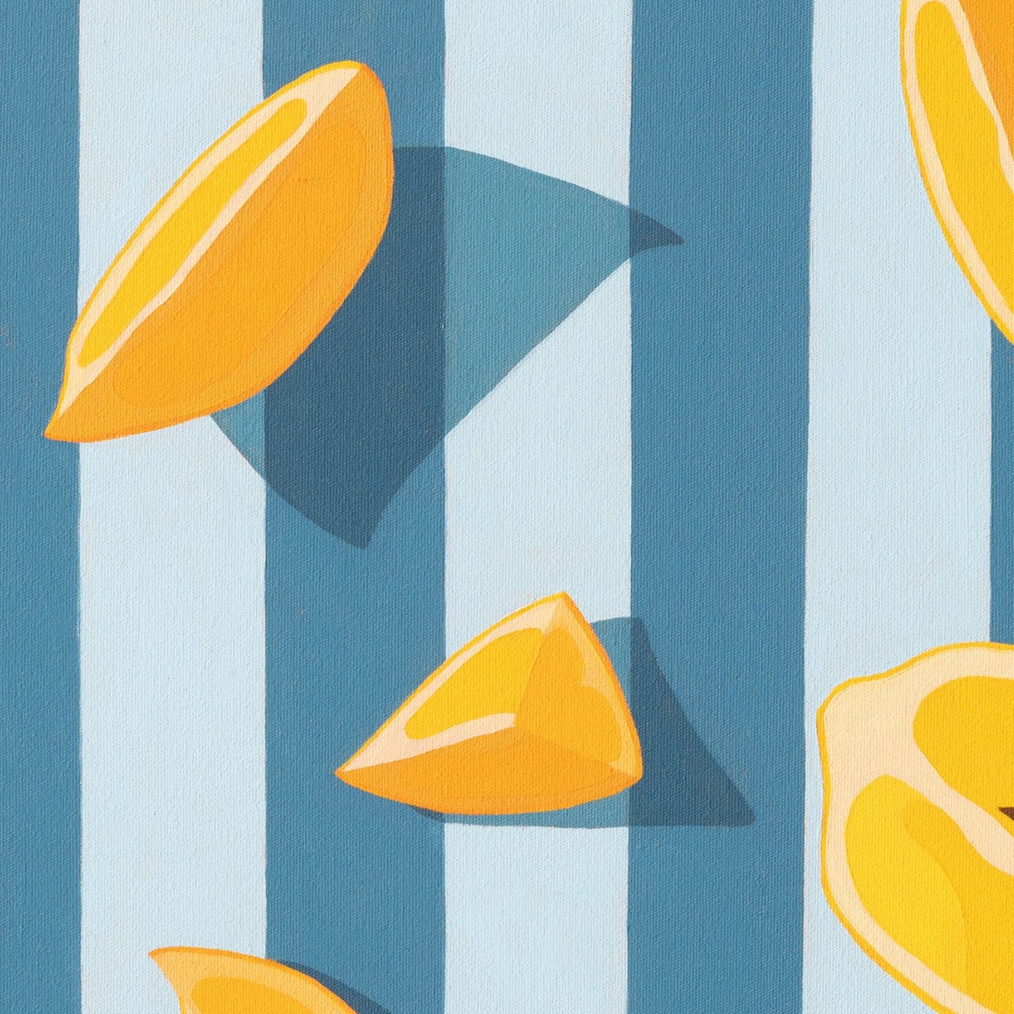 Stripy Lemons Paper Print