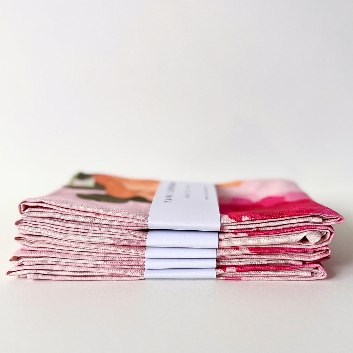 100% pure linen contemporary colourful fruit art tea towel
