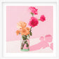 Roses on Pink Lavender Paper Print