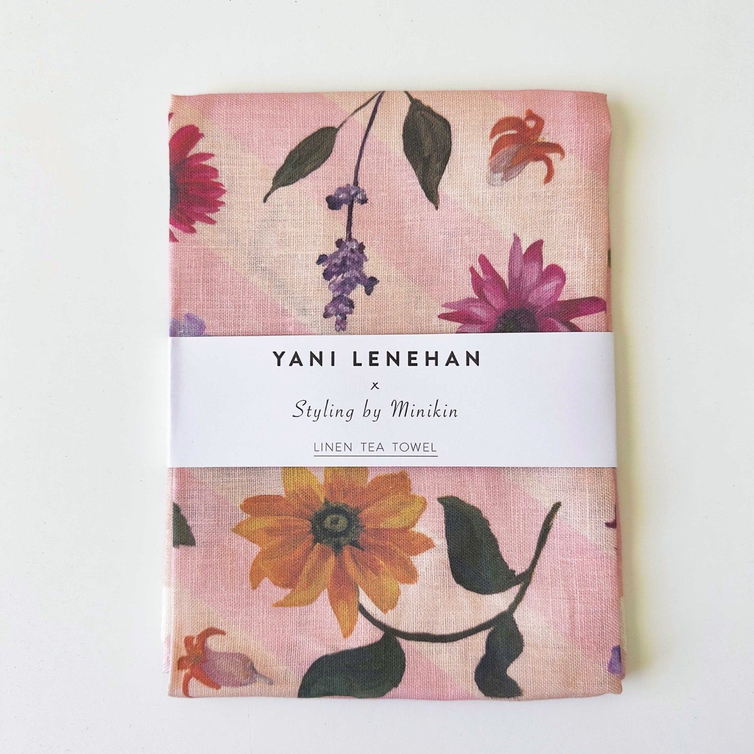 100% linen tea towel perfect for mother's day, a housewarming gift and to add a luxurious feel to your kitchen and home