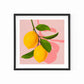 Whimsy Lemons on Blush Paper Print