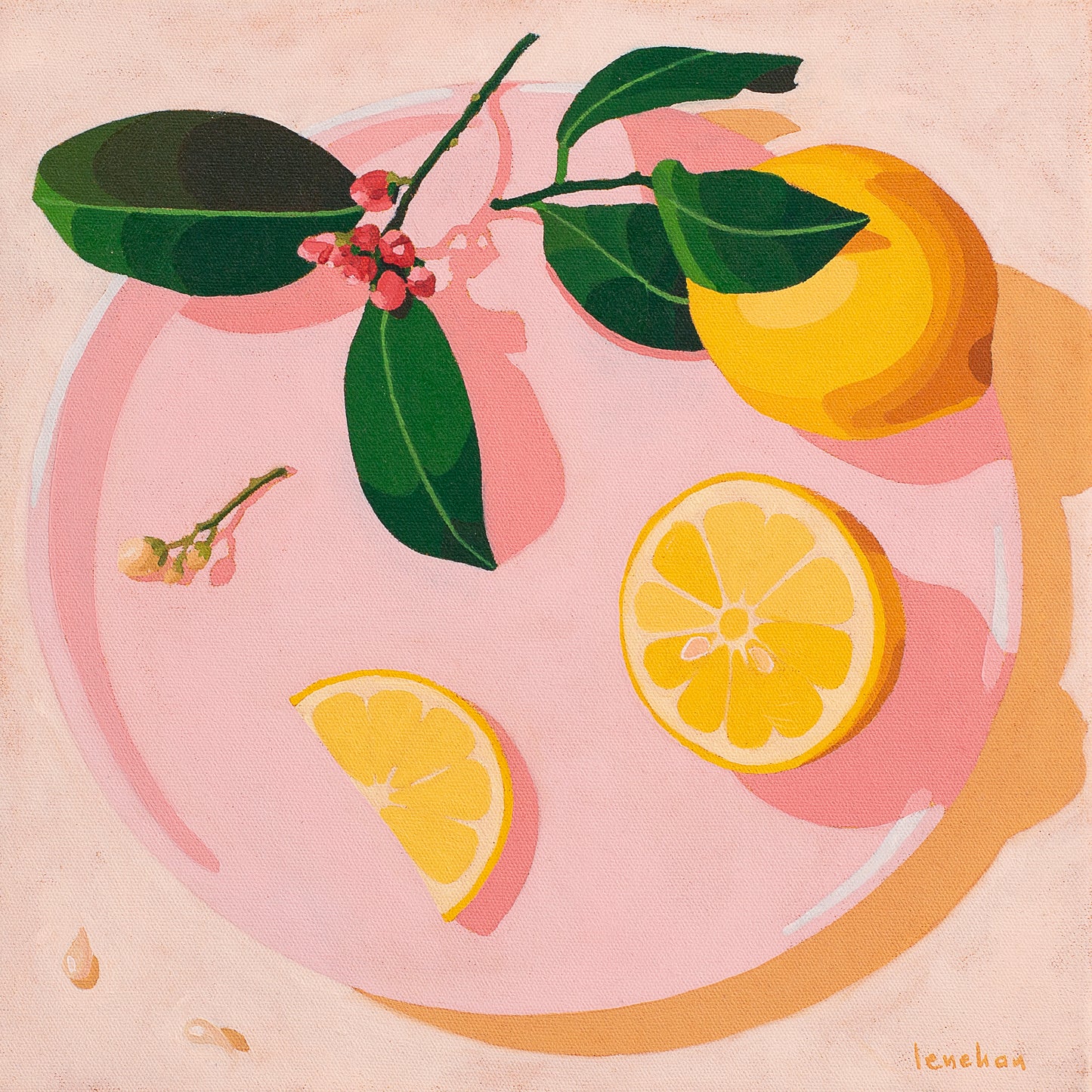 Citrus Whimsy Cream australian oil painting