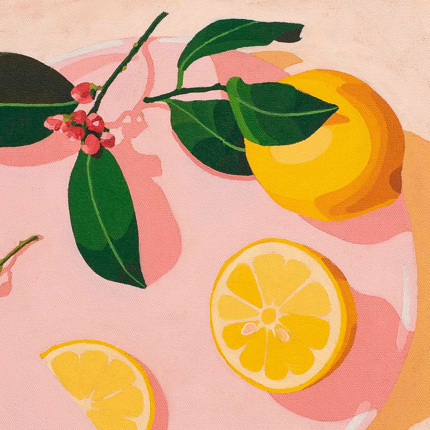 Citrus Whimsy Cream australian oil painting